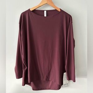 NWT Lululemon Back In Action Long Sleeve Cassis